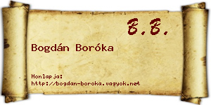 Bogdán Boróka névjegykártya