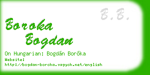 boroka bogdan business card